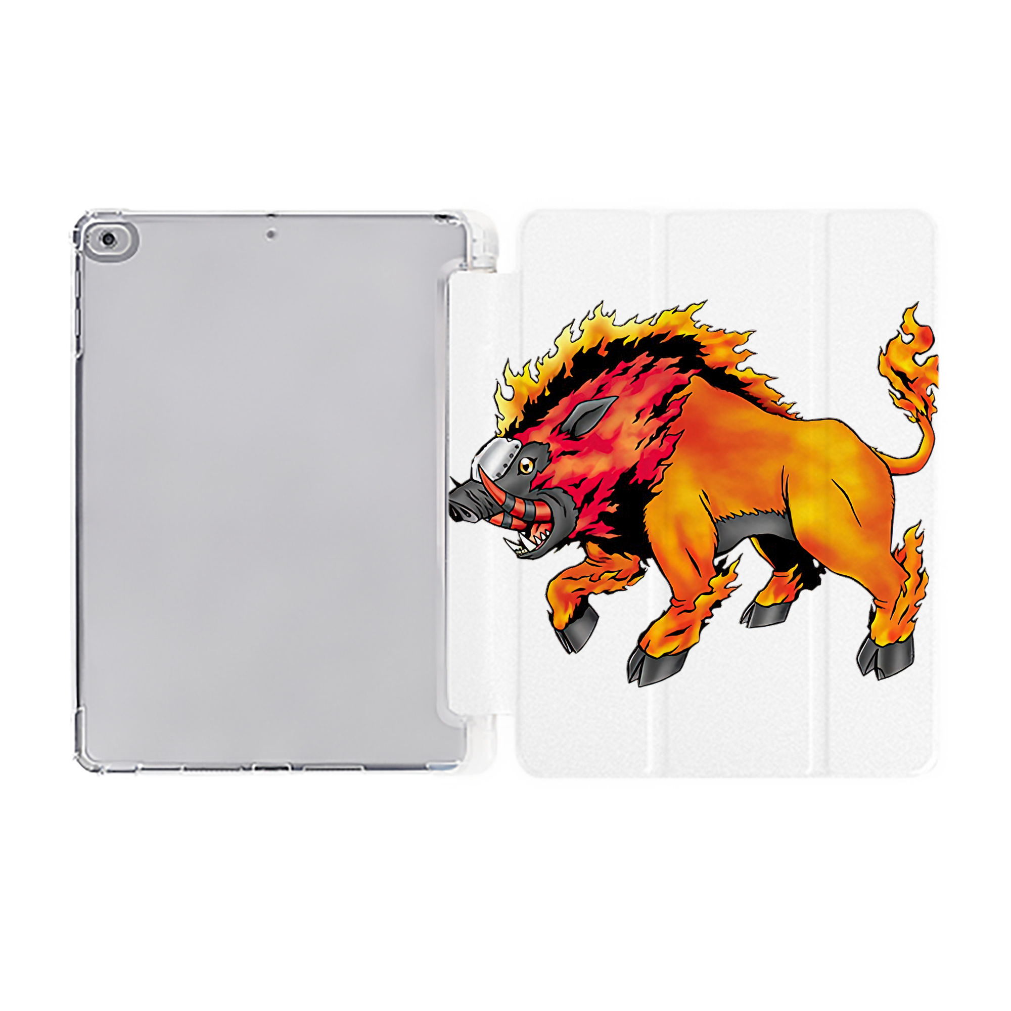 （画像用） Digimon デジタルモンスター/デジモン IPad ケース ペン収納付き 三つ折りスタンド PUレザー×シリコン 対応機種9.5/10.5/10.9インチ